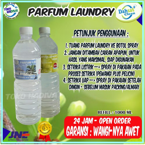 COD_PARFUM LAUNDRY PEWANGI PAKAIAN LAUNDRY 1000 ML DAHSAT CLEAN GRADE A,1X SPRAY WANGINYA TAHAN LAMA