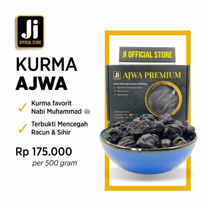 

KURMA AJWA AL MADINAH ( Kualitas Premium, Daging Tebal, Bukan Sukari )