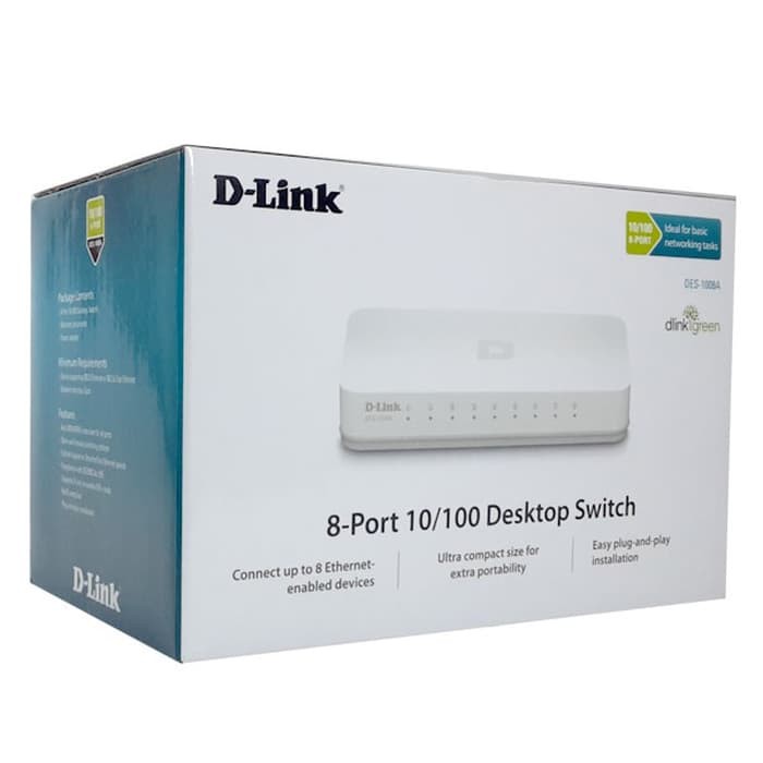 Dlink switch 8 port DES1008A plastik