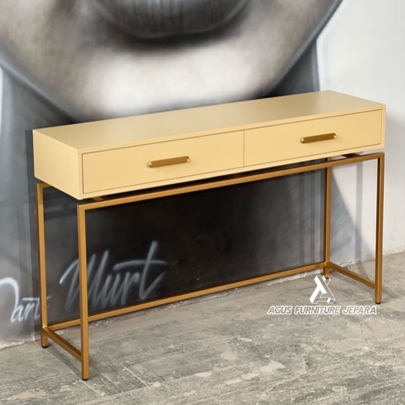 MEJA CONSOLE MODERN MINIMALIS INDUSTRIAL (meja hias meja kerja meja pajangan)