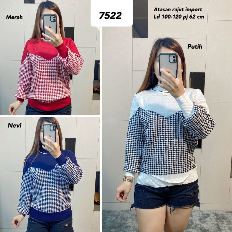 atasan rajut import 7522