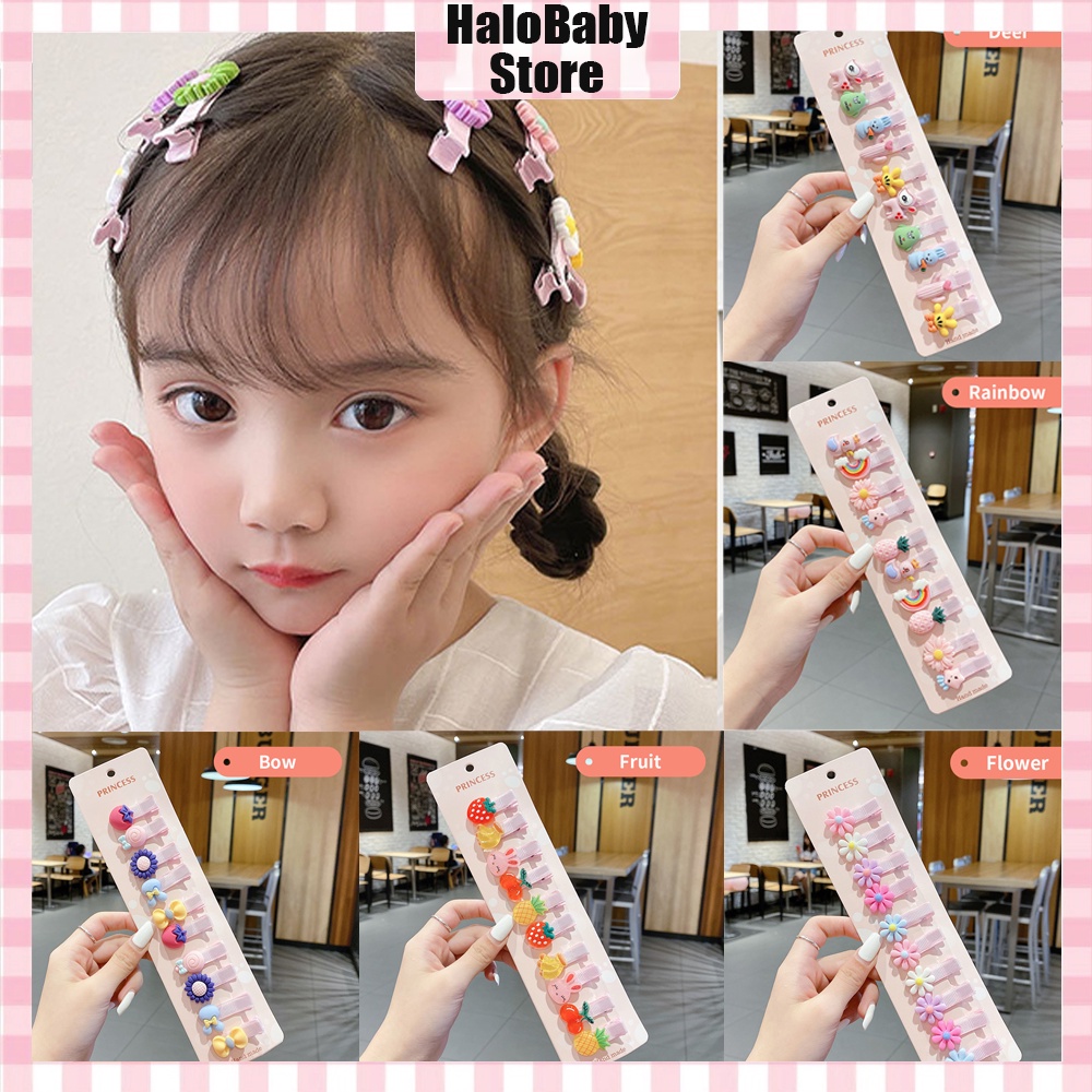 Halobaby Jepitan Anak Lucu Gaya Korea Model Karakter/Jepit Rambut Anak Set / Hairpin Rambut Korea