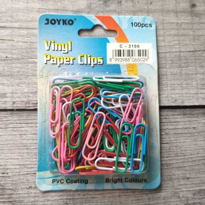 

Vinyl Paper Clips / Klip Kertas Warna Joyko 100pcs