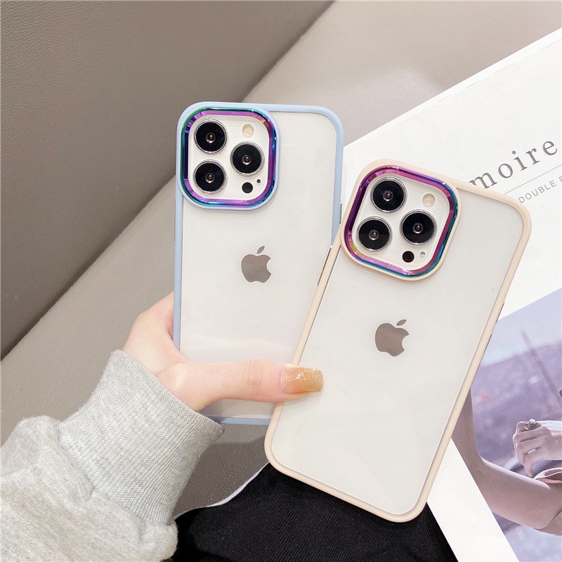 Crystal Case Luxury Camera Aurora Iphone For 13 12 Pro Max Shini Glass Transparant