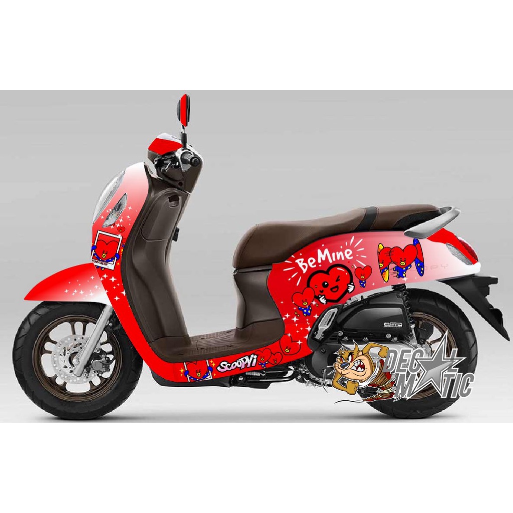 Stiker Full Body Decal Motor Honda Scoopy FI  ESP Terbaru 2021 2022 Prestige 2025 Tata V BTS BT21