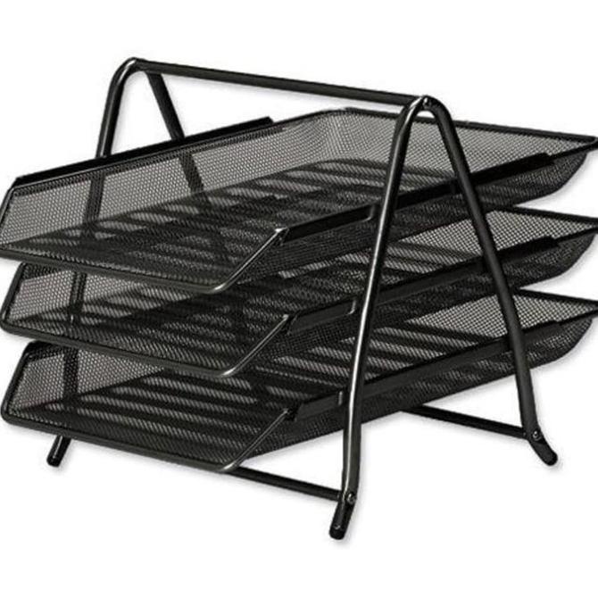 

HOT PROMO Document Tray/Rak Susun/Letter Tray/Bak surat Besi 3 Susun Vtec