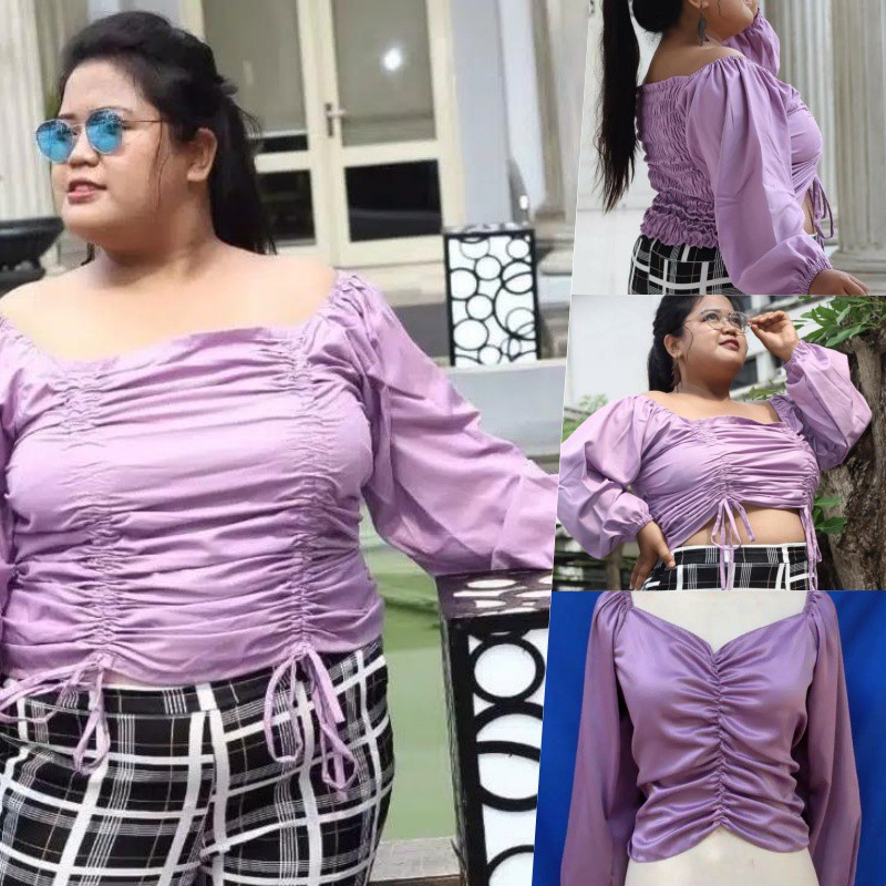 SABRINA JUMBO BIG SIZE DRESS|SABRINA  KERUT|MABELLE BIG SIZE|SABRINA  BLOUSE|CROP TOP|SABRINA  SERUT