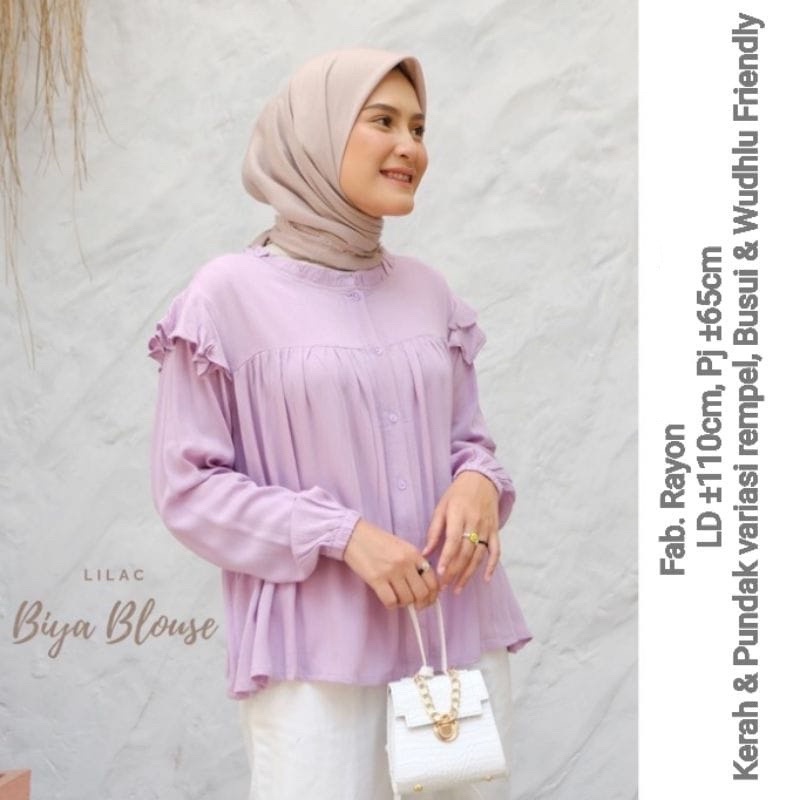 (DBY) BLOUSE HAEDA REMPEL DAILY KEMEJA BUSUI BLOUSE RAYON