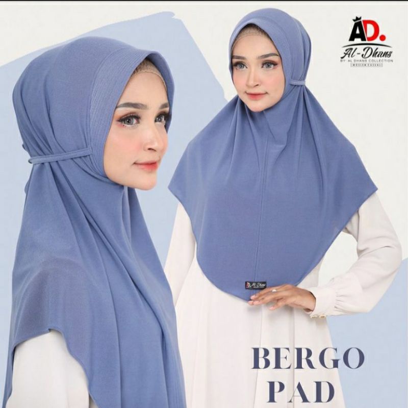 JILBAB INSTAN BERGO PAD AL DHANS BERGO PET ALDHANS BERGO HIJAB INSTAN JERSEY PREMIUM
