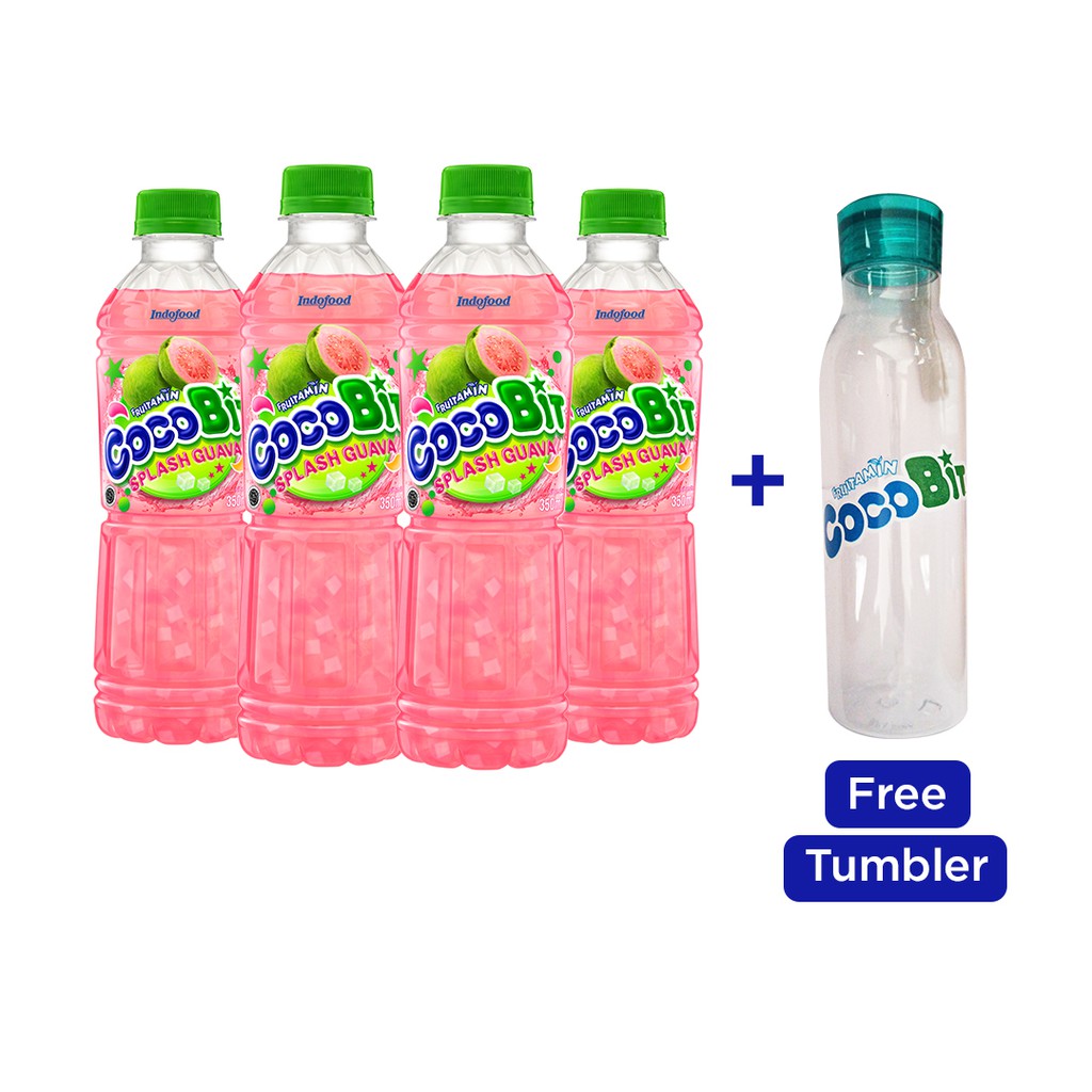

Fruitamin Cocobit Guava 350 ml x 4 Pcs free Tumbler