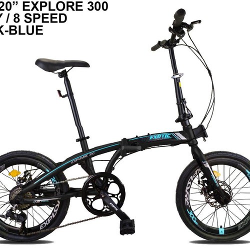Promo 20" Seli Exotic Explore 300 8sp Alloy frame velg tinggi