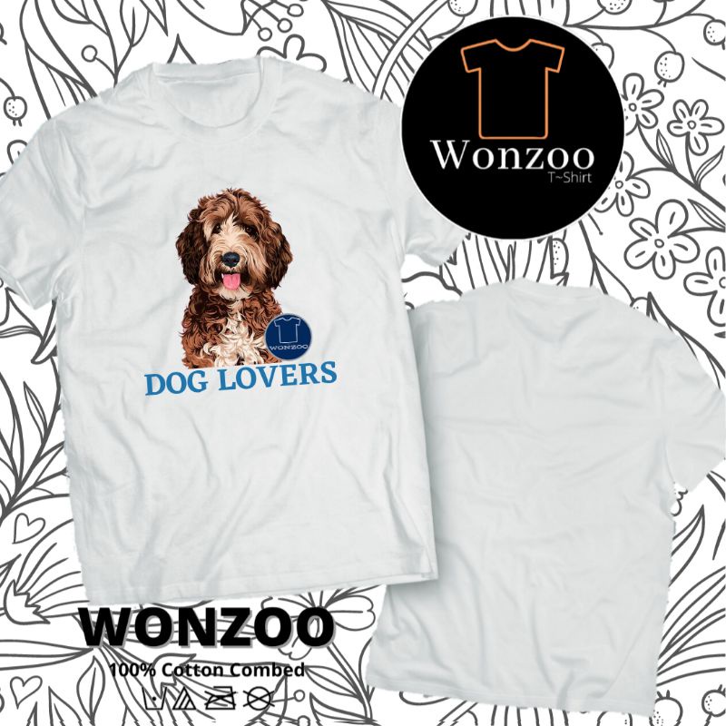 KAOS BAJU T-SHIRT DOG LOVERS (BAYAR DITEMPAT)