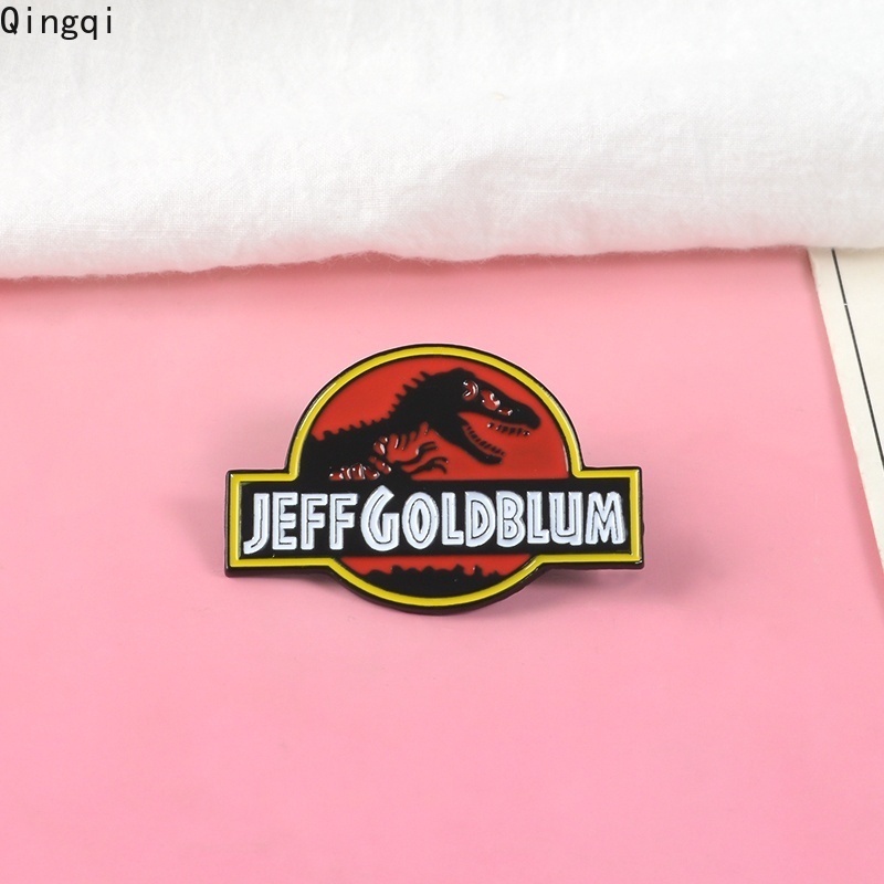 Bros Pin Enamel Desain Dinosaurus Jurassic World Gaya Punk Untuk Hadiah