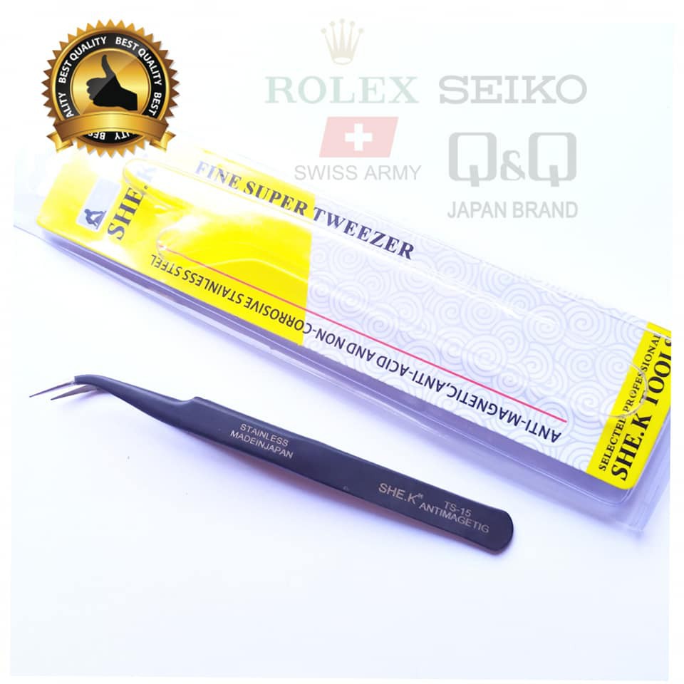 Professional pinset curved jam tangan alat Servis jamTangan 120mm