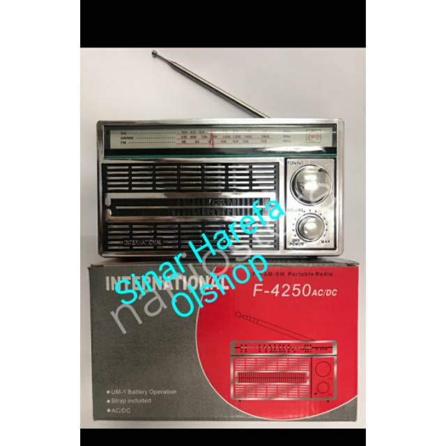 Radio Portable CR-4250 Internasional  Ac/Dc/Radio Fm/AM/SW Souness