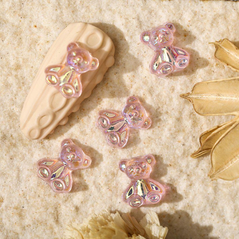 Agustinina Kartun Dekorasi Nail Art Hewan Korea Resin DIY Perhiasan Kuku