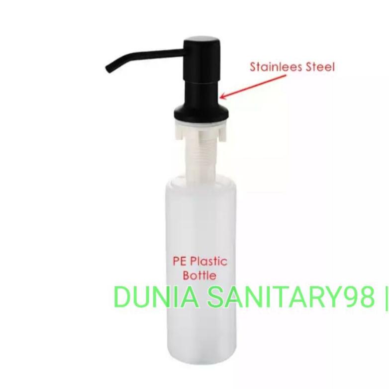 Soap Dispenser Wastafel Kitchen Sink Tempat Sabun Bak Cuci Piring Kepala Stainless Gold Black Hitam