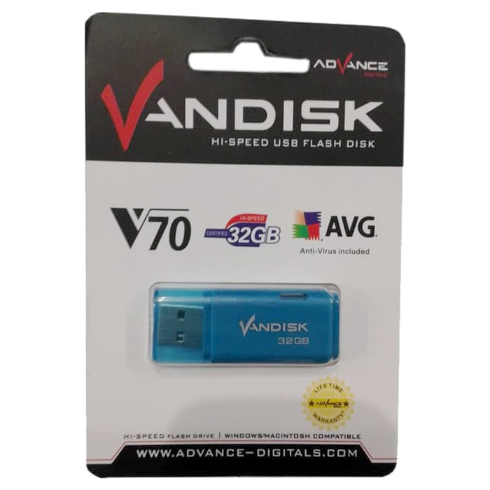 Flashdisk Vandisk 4GB / 8GB / 16GB /32GB V70 ADVANCE USB FlashDisk ORI