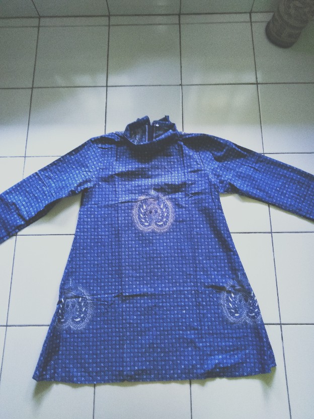 Tunik Batik Wanita Sogan Biru S M L Xl Xxl