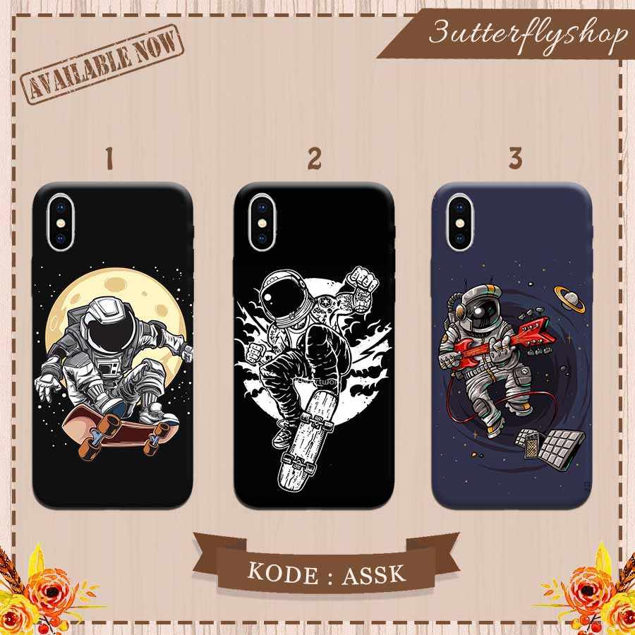 Skateboard Astronaut case Oppo Vivo Realme Redmi Xiaomi Samsung Iphone