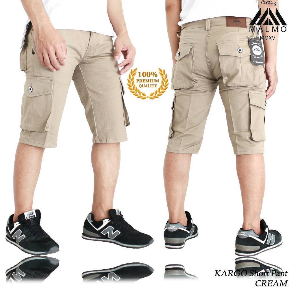 Celana Cargo Short Pants Cream