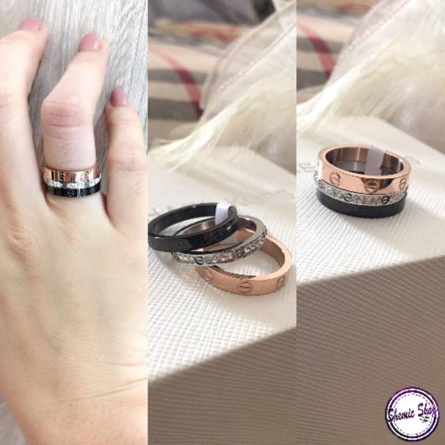 Cartier Ring 3 in 1 diamond😘