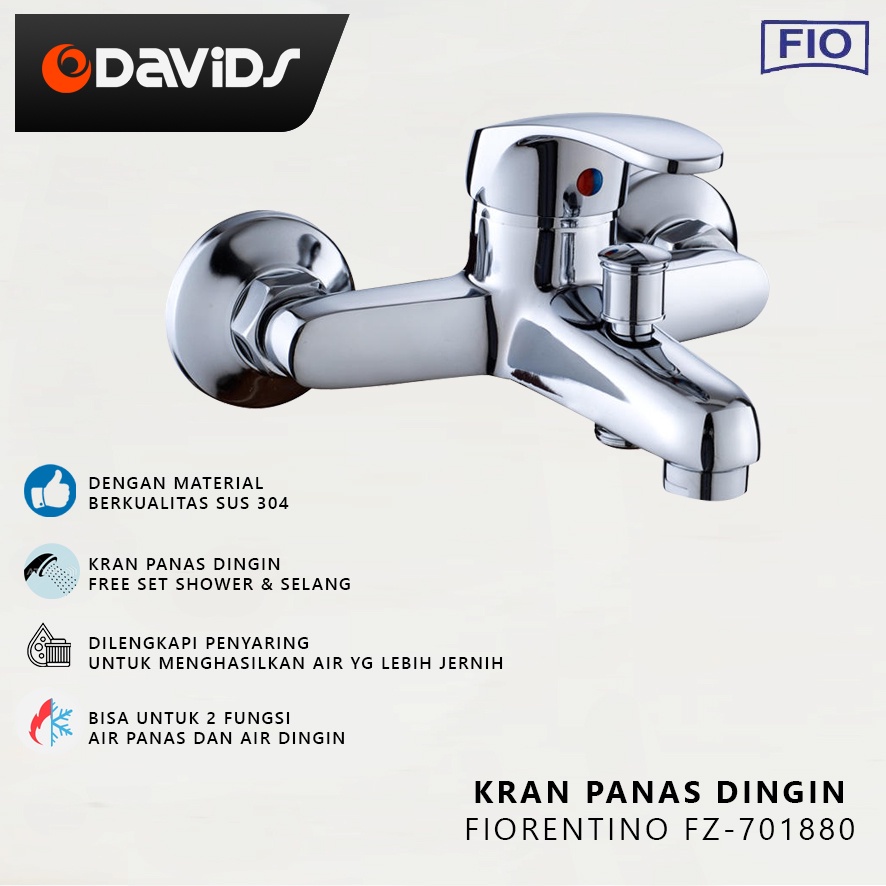 Kran Panas Dingin Keran Air Bath Mixer Shower Set Sower Stainless