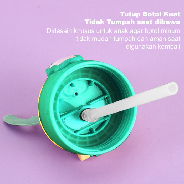 Botol Air Minum Sedotan Anak BPA Free Model Tanduk Rusa 600 ml