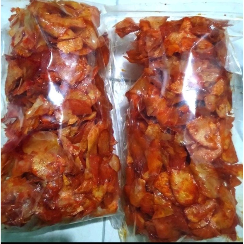 

Keripik Singkong Lengket Pedas Manis 500gr - Balado