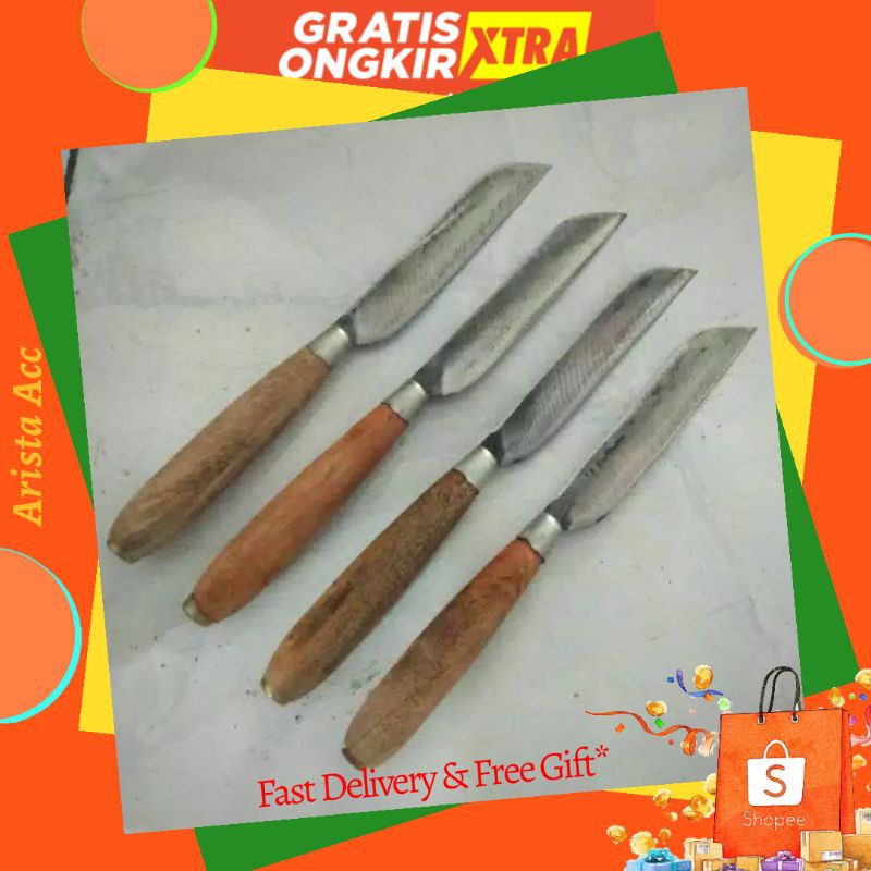 Pisau Dapur set 4pcs /pisau dapur kecil baja / pisau bawang / pisau tajam / pisau sayur