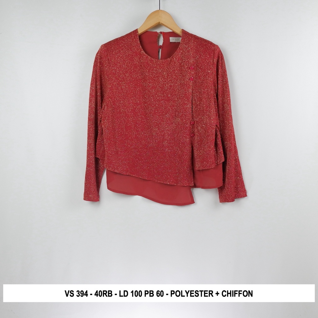 Thrift Blouse Vintage | Kode V4-VS 394