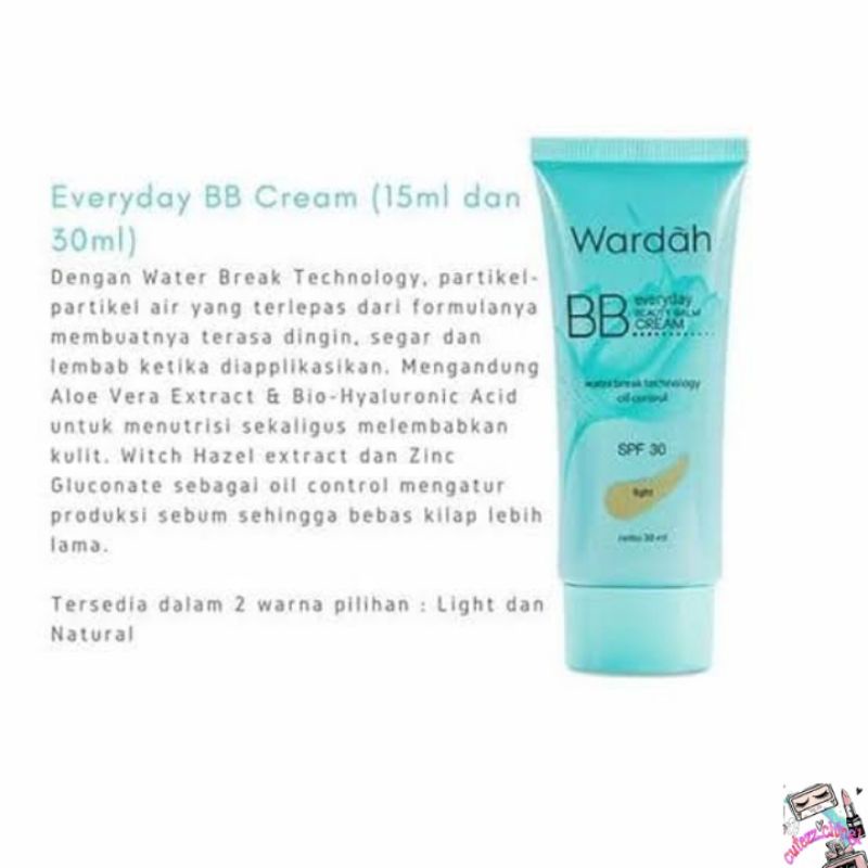 ☃Cutezz_Ching1☃Wardah Everyday BB Cream 30ml - BB Cream