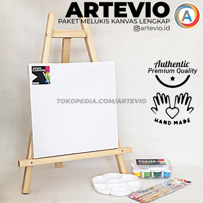 

Update! Paket Lukis Besar / Paket Kanvas Lukis Cat Minyak Kuas Palet Dan Easel Murah