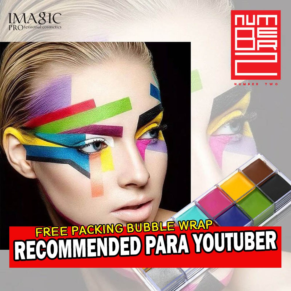 NUMBERTWO Original Imagic face painting make up palette wajah 12 colors oil base