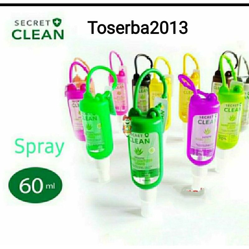 Secret Clean Handsanitizer 60 ml Spray ( Bisa gantung Di Tas )