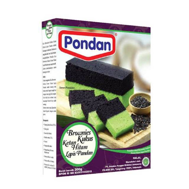 

PONDAN Brownies Kukus Ketan Hitam Lapis Pandan