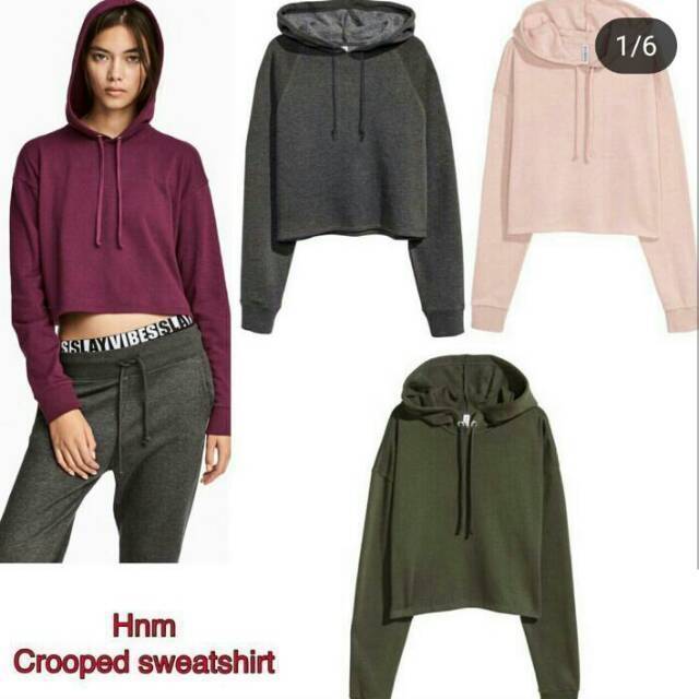 h&m crop sweatshirt