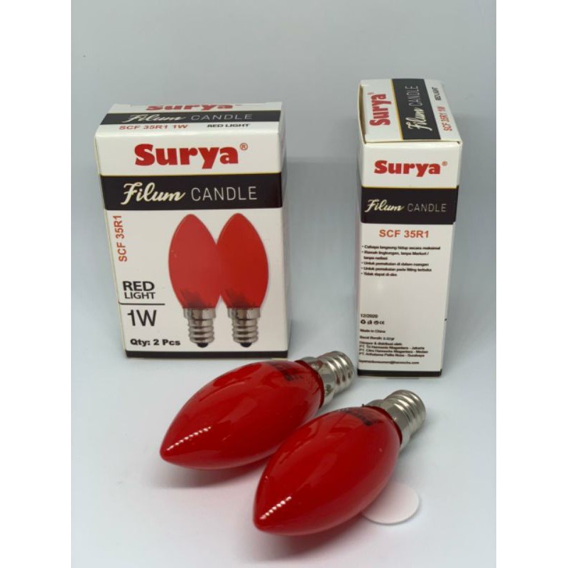 Lampu led filum candle, cabe, lombok, sembahyang, sembayang 1w e12 surya