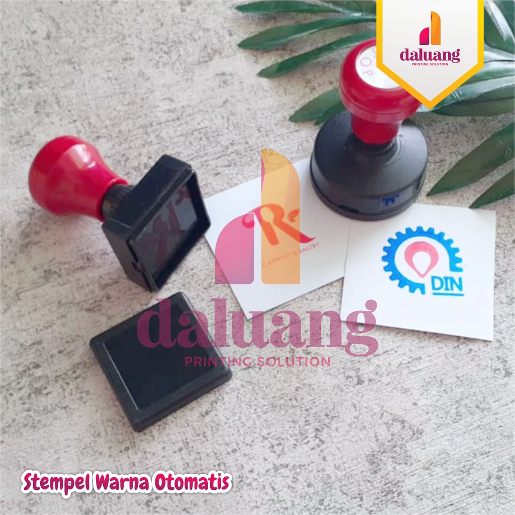 

Stempel Warna Otomatis Desain Custom Logo Nama