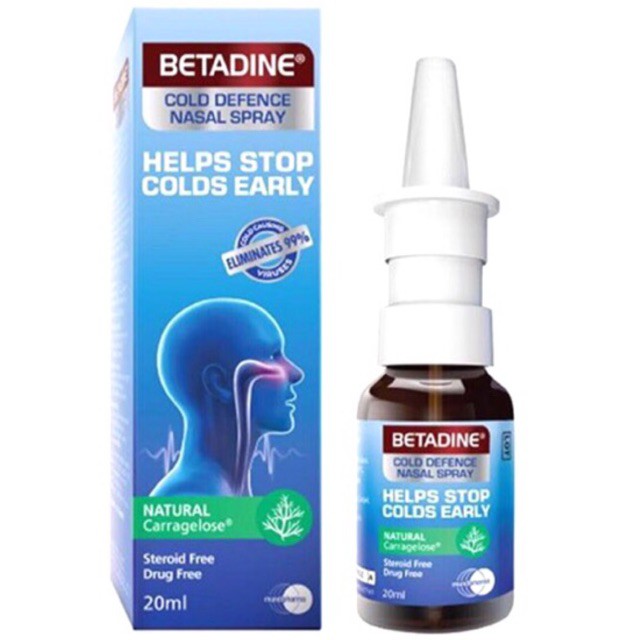 Betadine Nasal Spray Adult Cold Defence (READY) | Shopee ...