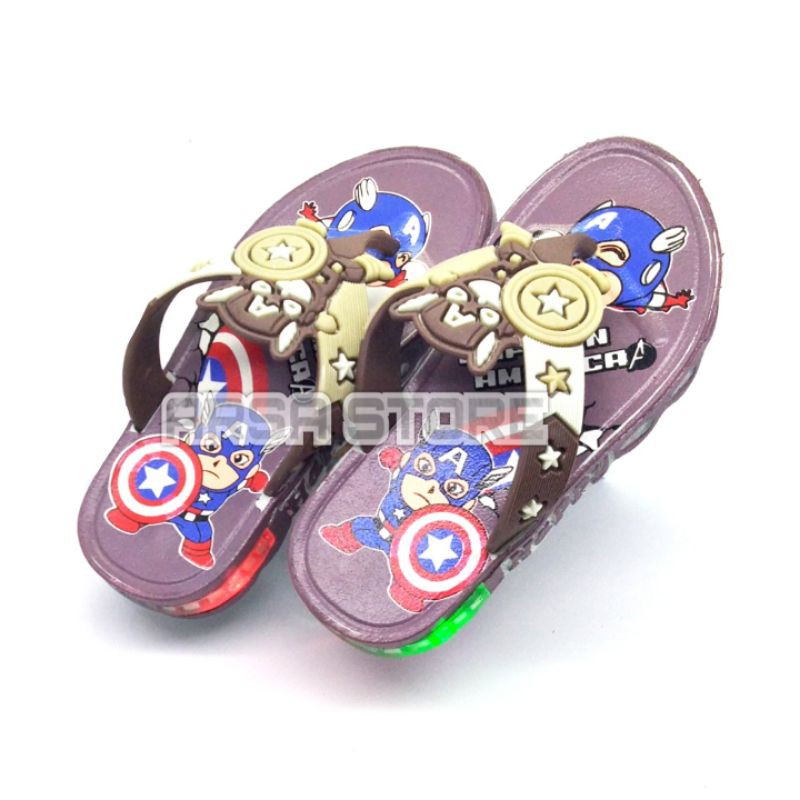 Sandal LED Anak Laki-Laki / Sandal Jepit Lampu / Sendal Nyala Murah / Kado Untuk Anak Usia 2-7 Tahun