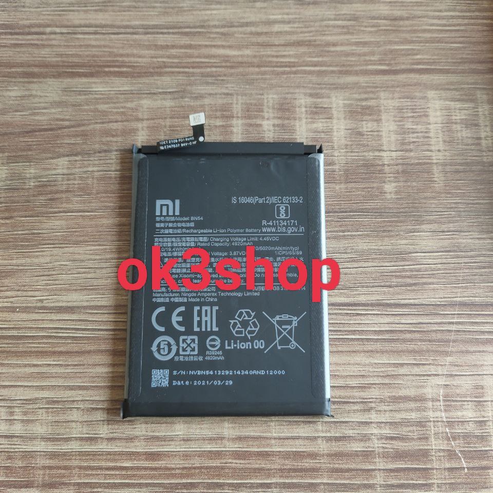 Baterai XIAOMI REDMI 10X BN54 Battery Batre Batu Batrei Tanam HP XIAOMI REDMI 10X ORIGINAL 100% BN-5