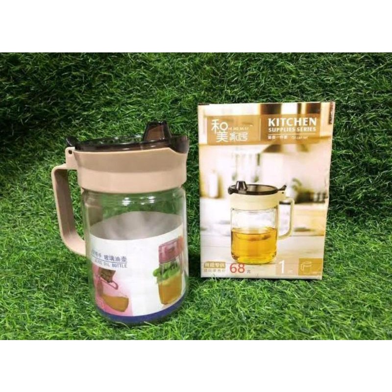 Botol Tempat Minyak Goreng Serbaguna 580ml Bahan Kaca