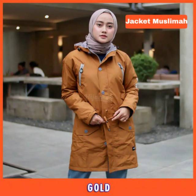 JACKET MUSLIMAH | JAKET WANITA ANTI AIR 75% | JAKET GUNUNG HIJABER