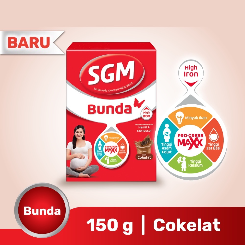 

SGM Bunda Pro-GressMaxx 150Gr Coklat Susu Bubuk Nutrisi Ibu Hamil dan Menyusui Tinggi Zat Besi