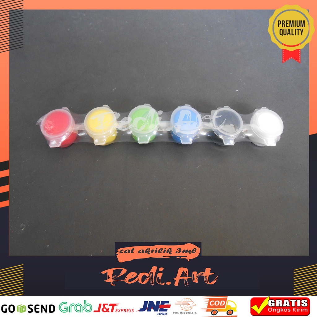 

Cat Lukis Akrilik Tube 6 Warna Primer 3ml - Cat akrilik murah