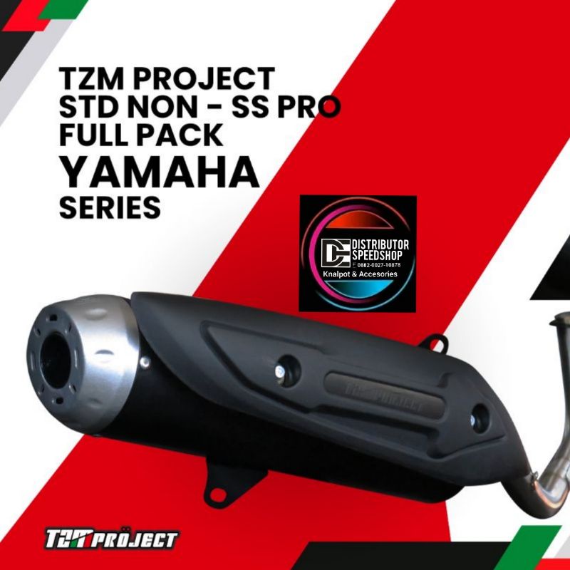 Knalpot Racing TZM tzm Project ORIGINAL non SS full pack Fullset leher Stainles plus Tameng untuk mo