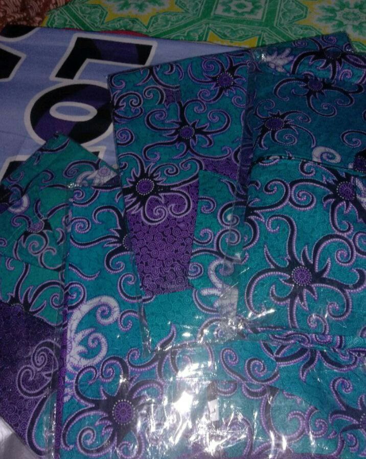 Promo Batik Couple Keluarga Sarimbit Sania Ruffle Batik Ori Ndoro Jowi Motif Cumi Tosca