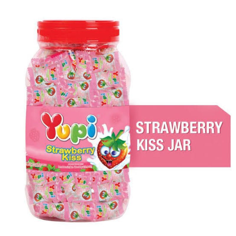 

Yupi Strawberry Kiss Jar 300 gr