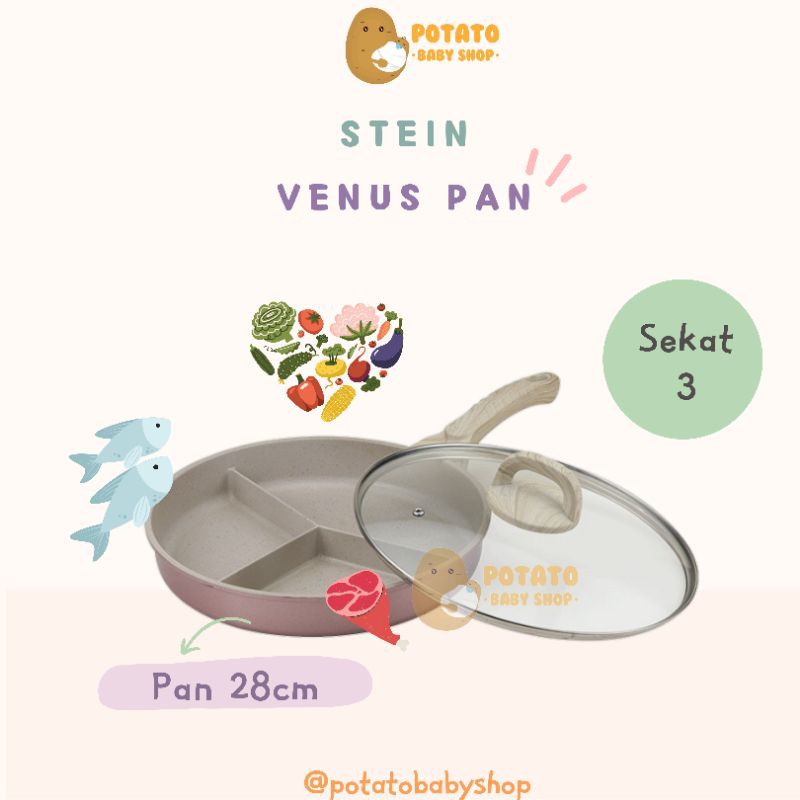 Stein Cookware Venus Pan 28cm 3 Divider - Panci SteinCookware